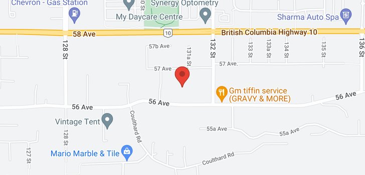map of 13105 56 AVENUE